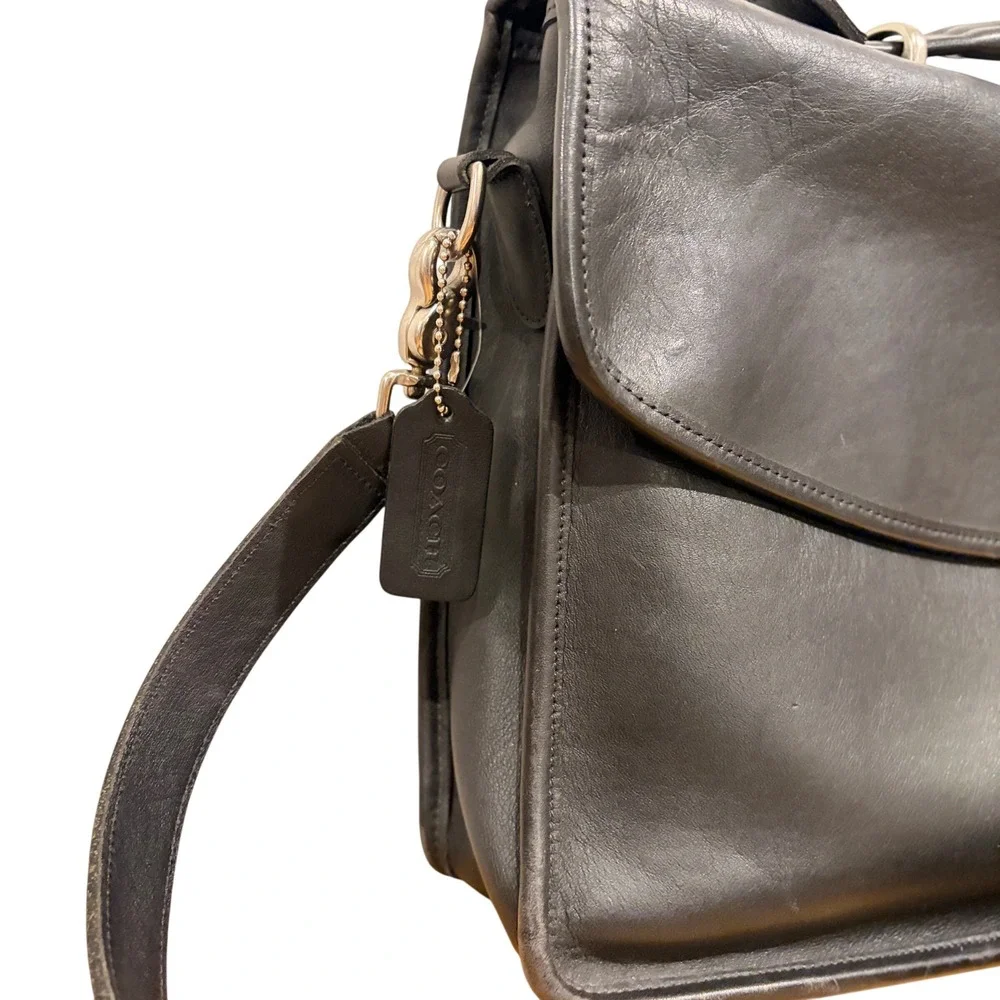 Vintage Coach Lexington Briefcase Black Leather Messenger Bag G6C-5266 USA Made